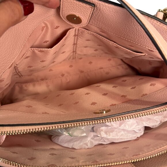 Kate Spade Jackson Leather Pink Triple Compartment Shoulder Bag - Picture 11 of 16
